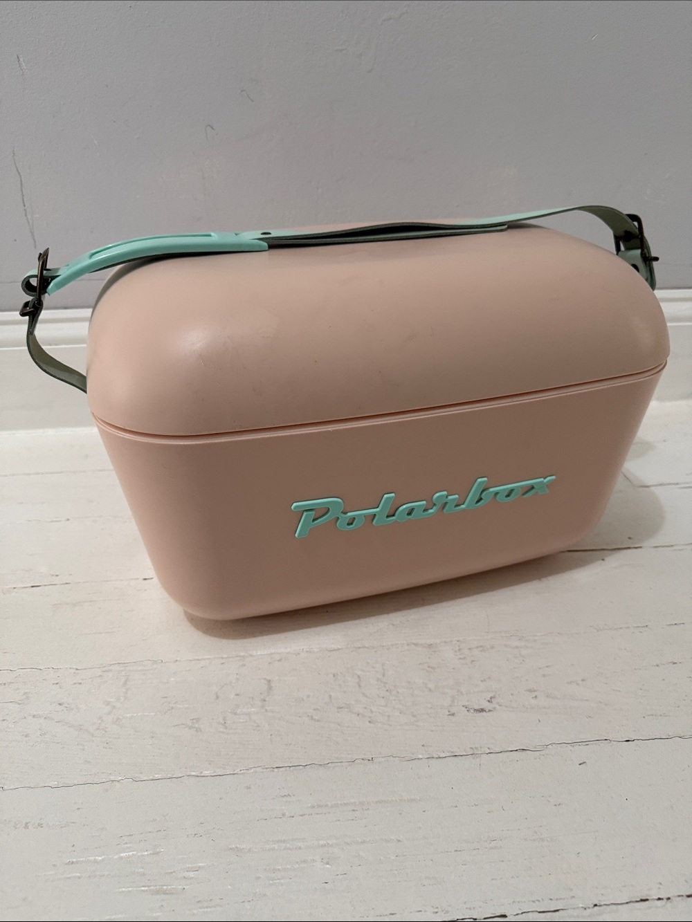Polarbox Retro Portable Cooler in Blush and Mint - Picture 2 of 5